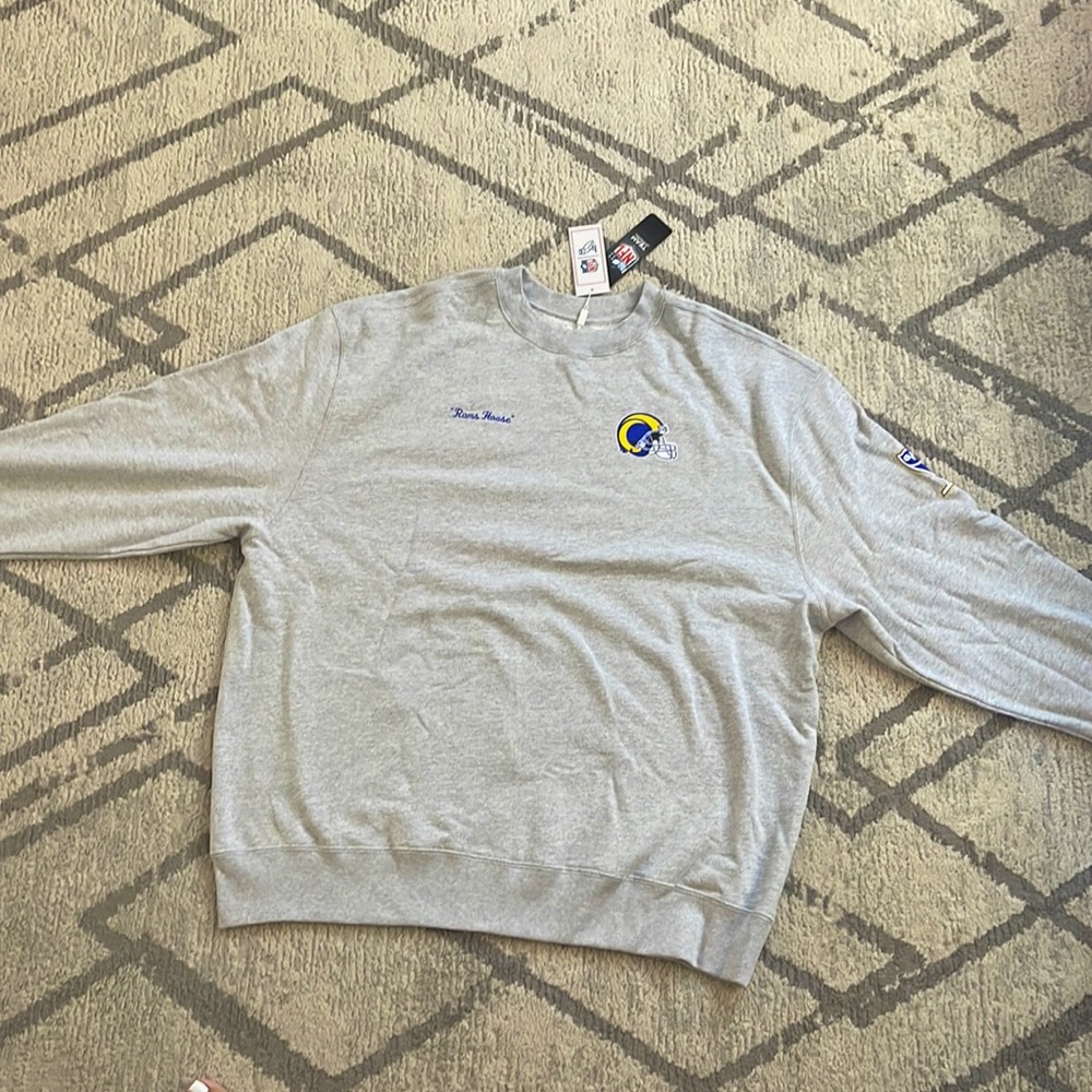 OVO® / NFL LOS ANGELES RAMS CREWNECK - HEATHER GREY 
XXX-Large